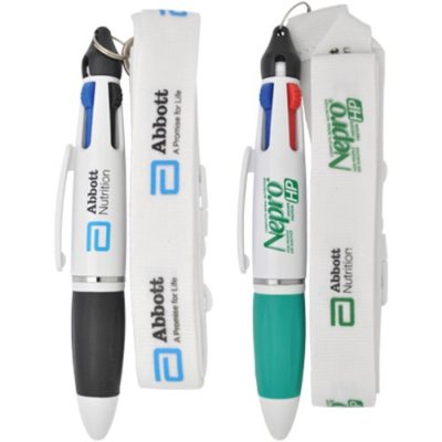 Multi 5 in 1 Lanyard pen with wide printing area