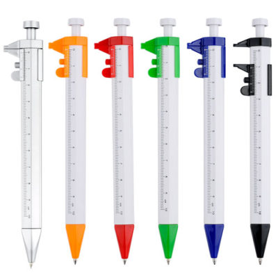 Measurement Calliper pen with vernier scale and ruler