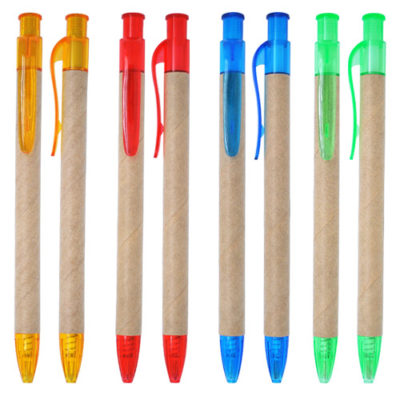 ECO friendly pen with recycled paper barrel