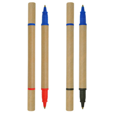 multi 2 inks eco recycled paper pen