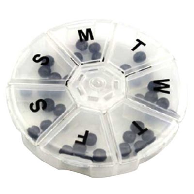 round container for pills